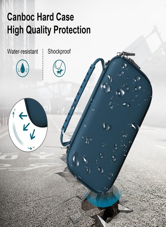 Canboc Carrying Case for Asthma Inhaler, Handheld Spacer for Adults and Kids, Masks, Hard Inhaler Box with Mesh Pocket fit Medicine and Other Essentials, Blue - Image 4